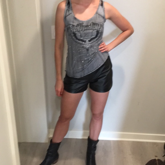 vintage leather shorts